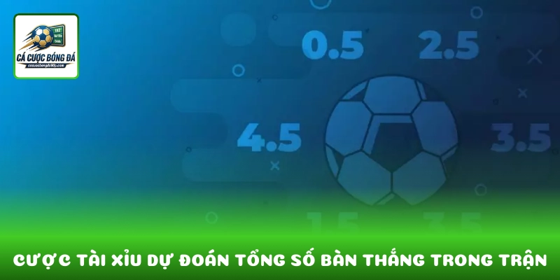 Cược tài xỉu dự đoán tổng số bàn thắng trong trận đấu bóng đá